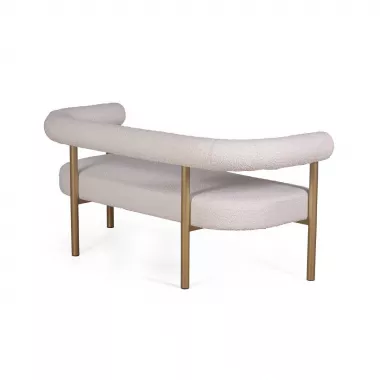 Диван Biggi, букле Turin ivory / опоры золото