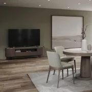 Bilbo тумба под TV, дуб патина / керамика глянцевая