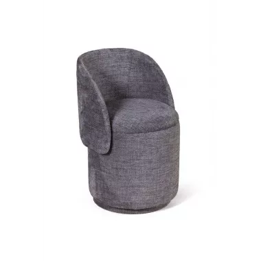 Пуф с кручением Bubble, микромех Rozy dark grey
