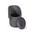 Пуф с кручением Bubble, микромех Rozy dark grey